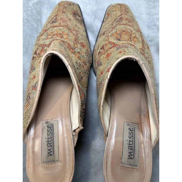 Matisse Tapestry Mules 10 | Boho Slip-On Mule | Vintage-Inspired Woven - Picture 5 of 7